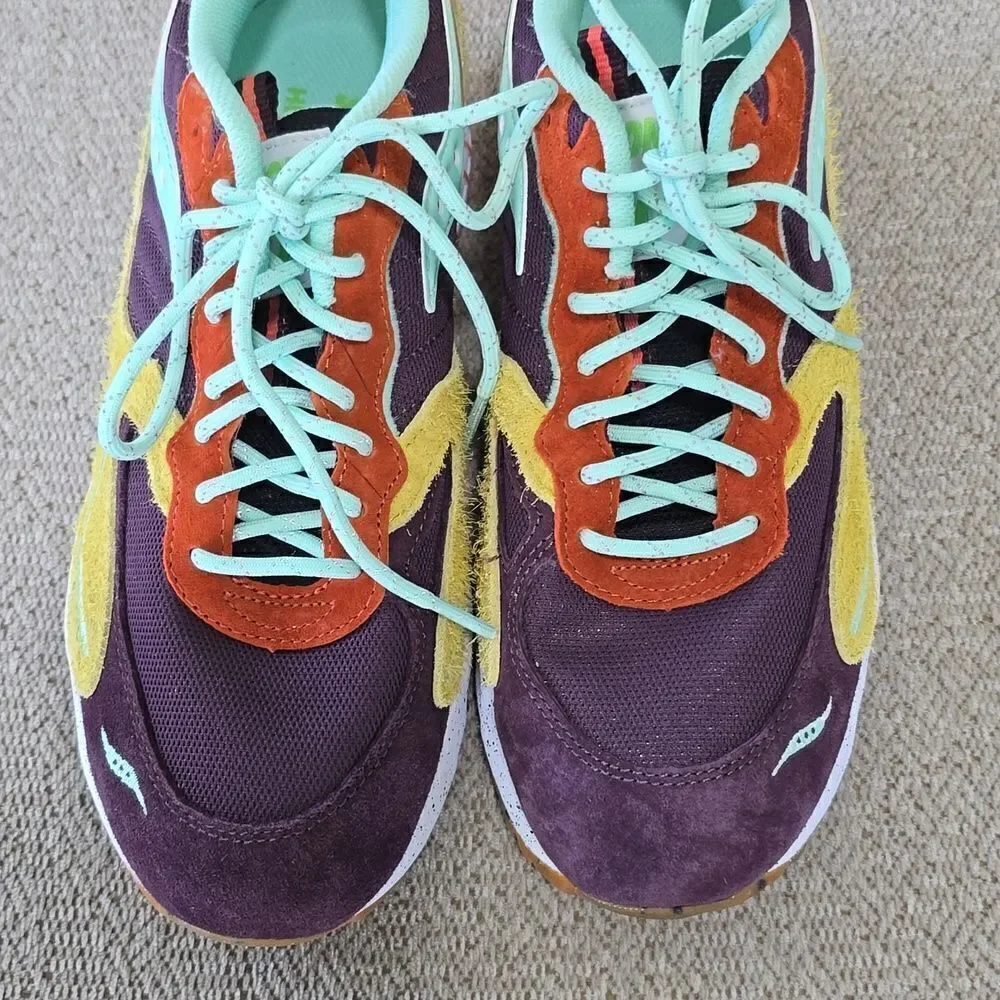 Saucony 3D Grid Hurricane Trailian Colorful Unisex Sneaker Shoes-Size 9.5